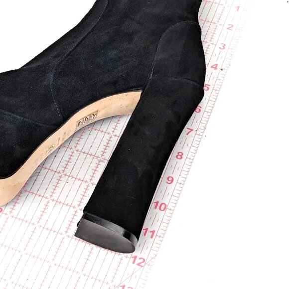 Stuart Weitzman Women Sky High Stretch Black Suede Platform Ankle Boots sz 8.5 - Picture 8 of 9